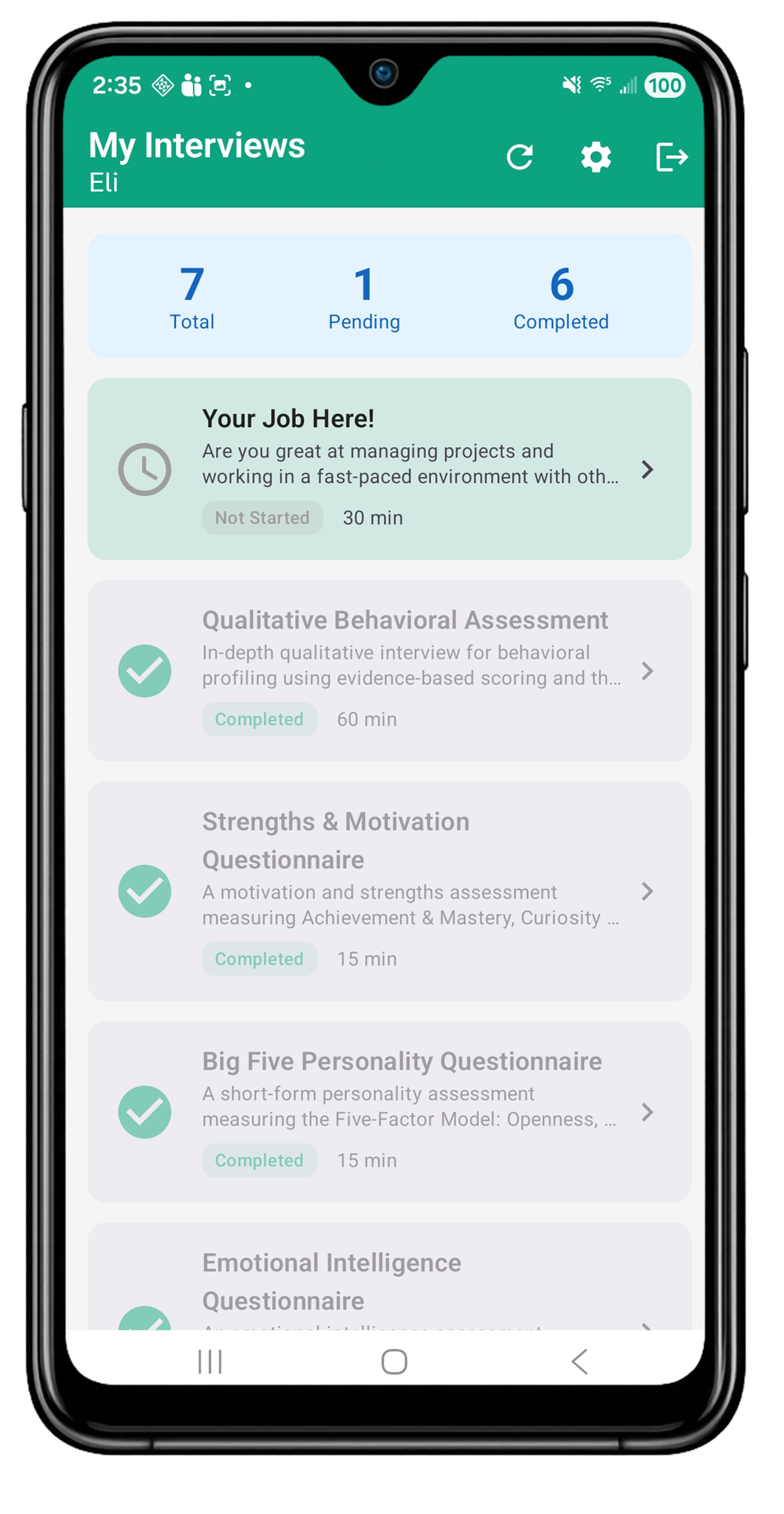 5E Intel Interview Modes